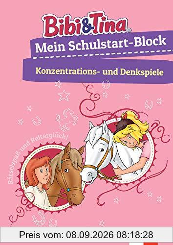 Bibi & Tina: Mein Schulstart-Block Konzentrations- und Denkspiele: Vorschule, ab 5 Jahren