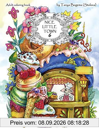 Nice Little Town: Adult Coloring Book (Stress Relieving Coloring Pages, Coloring Book for Relaxation)