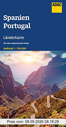 ADAC Länderkarte Spanien, Portugal 1:750.000