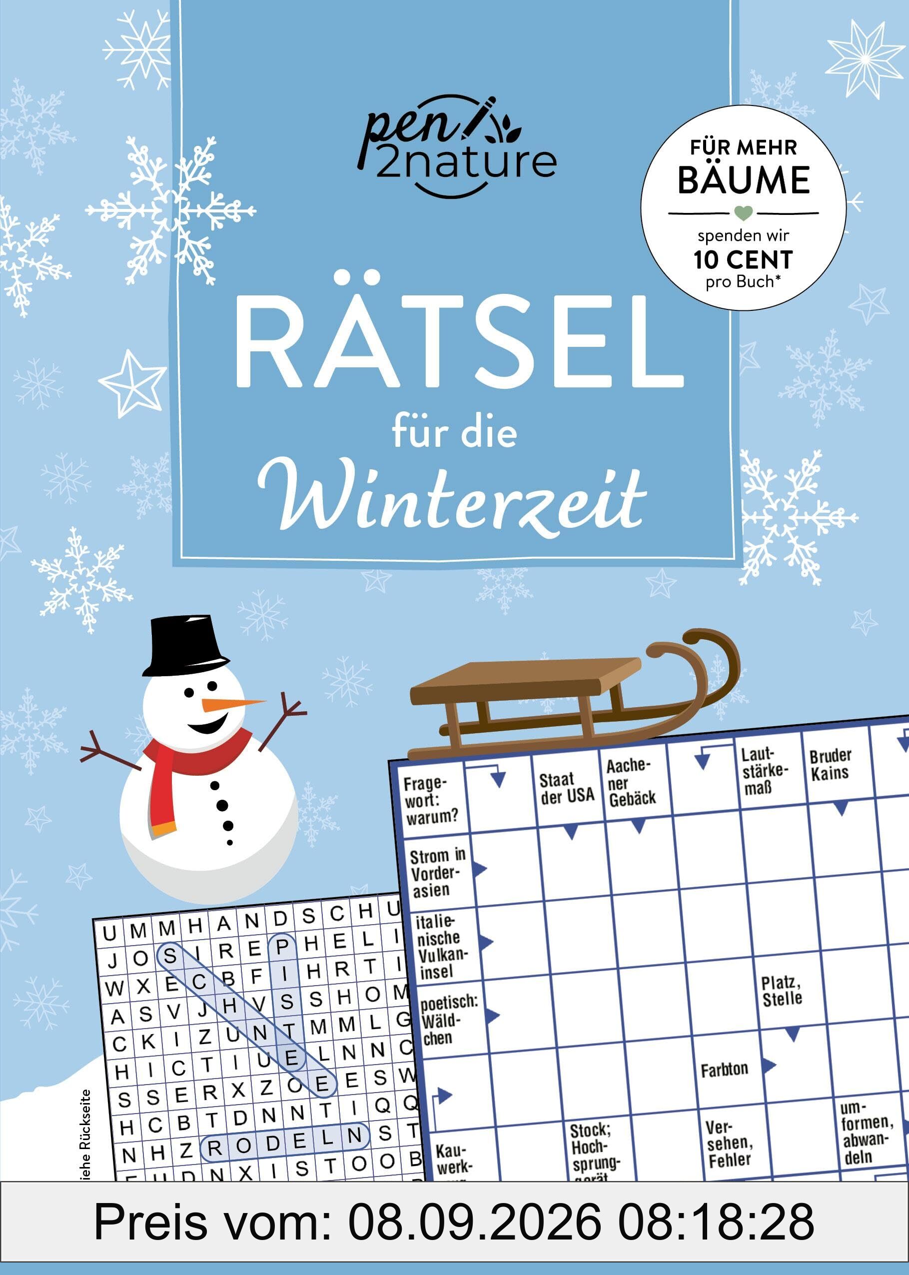 Rätsel für die Winterzeit: Winterlicher Knobelspaß in handlichem Format I über 250 Rätsel im Mix