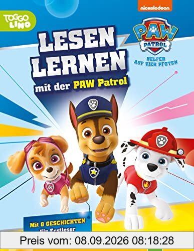 Lesen lernen mit der PAW Patrol: Mit 8 Geschichten für Erstleser: Mit Lesequiz und vielen Bildern für Leseanfänger ab 6 Jahren