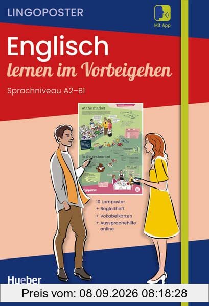 Lingoposter: Englisch lernen im Vorbeigehen: 10 Lernposter / Paket: Sprachposter + Vokabelkarten + Begleitheft + App (Lingoplanet)