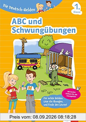 Klett Die Deutsch-Helden ABC und Schwungübungen 1. Klasse: Grundschule (mit Stickern)