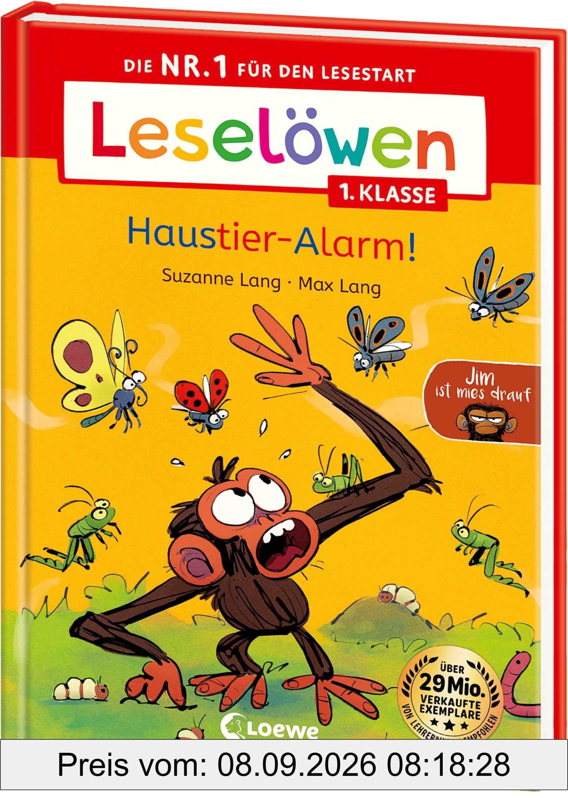 Leselöwen 1. Klasse - Jim ist mies drauf - Haustier-Alarm!: Die Nr. 1 für den Lesestart - Mit Leselernschrift ABeZeh - Erstlesebuch für Kinder ab 6 Jahren