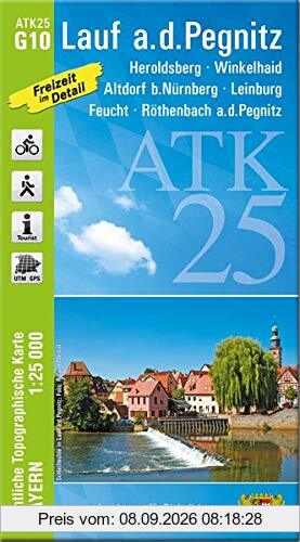 ATK25-G10 Lauf a.d.Pegnitz (Amtliche Topographische Karte 1:25000): Heroldsberg, Winkelhaid, Altdorf b.Nürnberg, Leinburg, Feucht, Röthenbach ... Amtliche Topographische Karte 1:25000 Bayern)