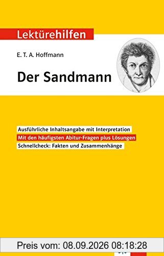Klett Lektürehilfen E.T.A. Hoffmann, Der Sandmann: Interpretationshilfe f{id: 8212473}ür Oberstufe und Abitur