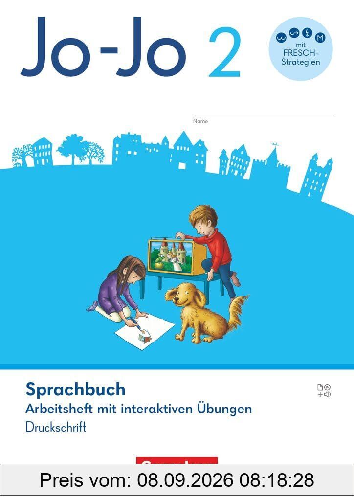 Jo-Jo Sprachbuch 2. Schuljahr - Allgemeine Ausgabe 2024 - Arbeitsheft mit interaktiven Übungen in Druckschrift