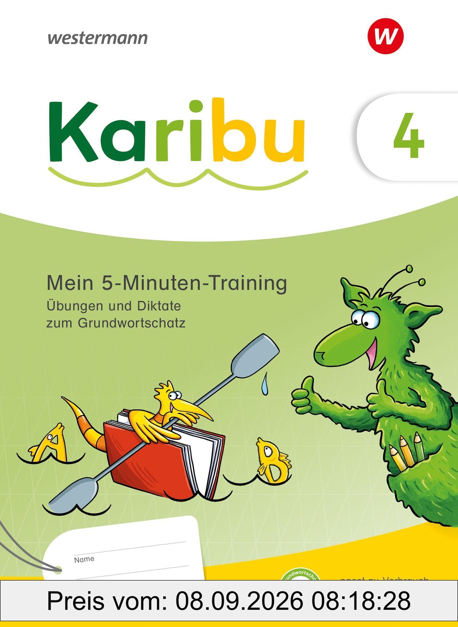 Karibu 4. Mein 5-Minuten-Training: Übungen und Diktate zum Grundwortschatz