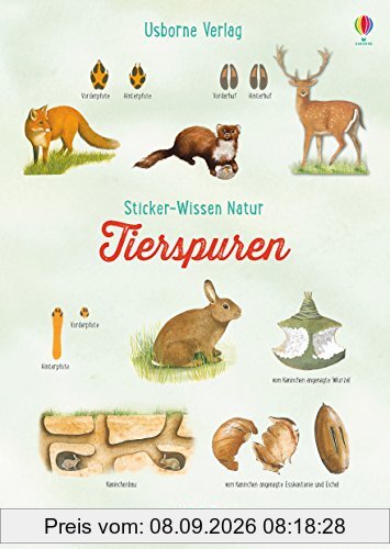 Sticker-Wissen Natur: Tierspuren