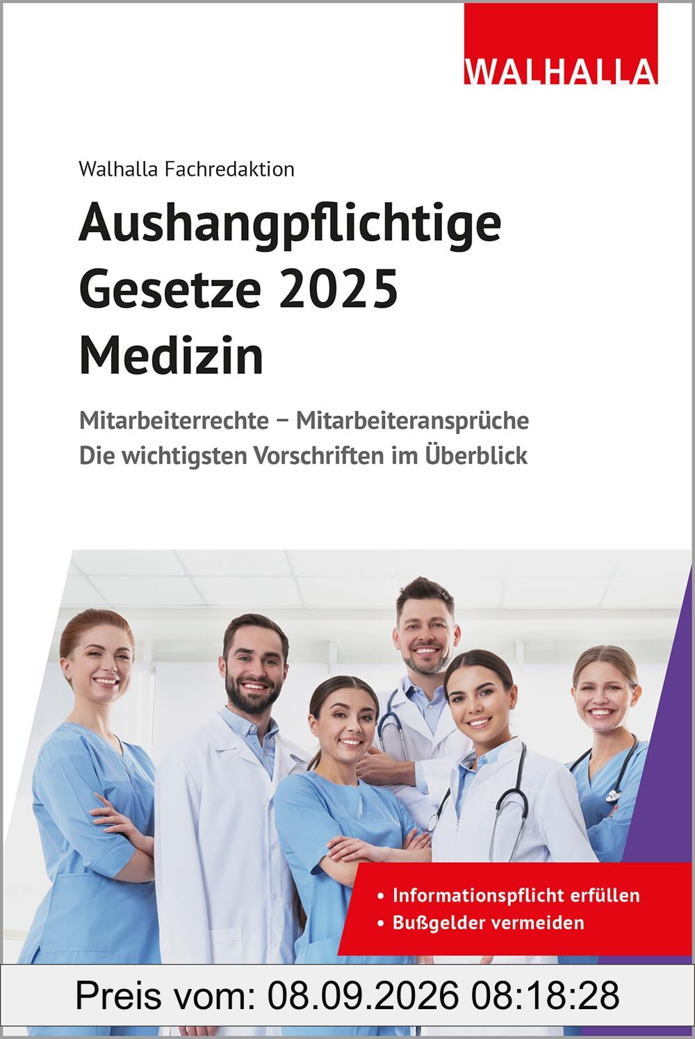 Aushangpflichtige Gesetze 2025 Medizin: Mitarbeiterrechte - Mitarbeiteransprüche; Die wichtigsten Vorschriften im Überblick; Mit Kordel zum Aushängen