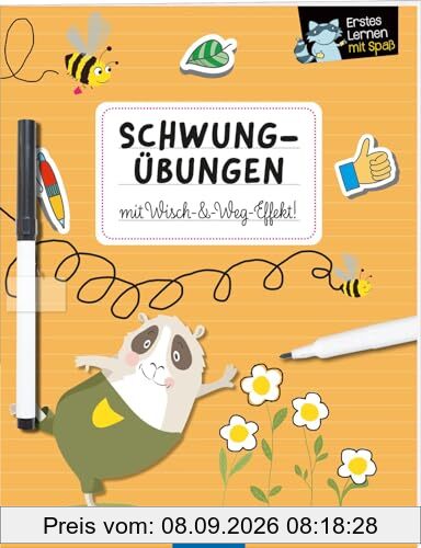 Erstes Lernen mit Spaß – Schwungübungen: Mit Wisch-&-Weg-Effekt! | Spielerisches Übungsbuch für Vorschulkinder