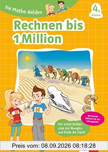 Klett Die Mathe-Helden Rechnen bis 1 000 000 4. Klasse (mit Stickern)