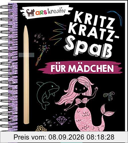 Kritzkratz-Spaß für Mädchen: Kreativer Kratzelspaß mit Malideen und Holzstift für Kinder ab 5 Jahren