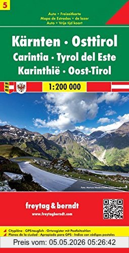 Freytag-Berndt und Artaria Kg Freytag Berndt Autokarten, Blatt 5, Kärnten - Osttirol - Maßstab 1, 200.000 (freytag & Berndt Auto + Freizeitkarten)