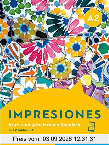 Impresiones A2: Kursbuch + Arbeitsbuch + 2 Audio-CDs