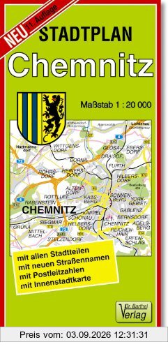 Stadtplan Chemnitz: Maßstab 1:20000
