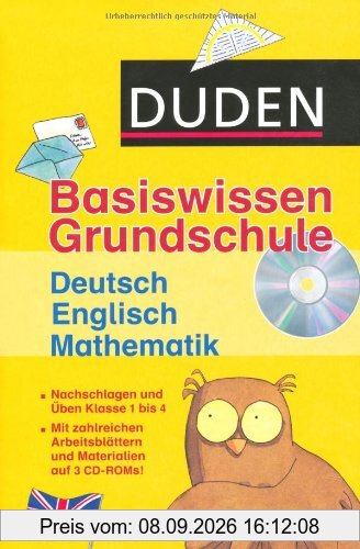 Duden Basiswissen Grundschule. Kassette Deutsch, Mathematik, Englisch: Nachschlagen und üben. Klasse 1 bis 4