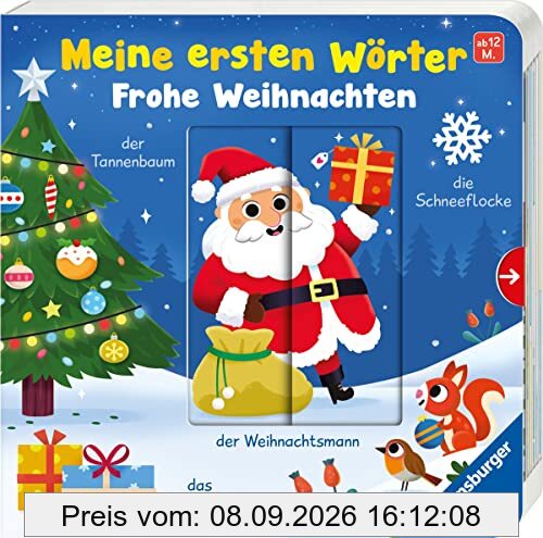 Meine ersten Wörter: Frohe Weihnachten – Sprechen lernen mit großen Schiebern für Kinder ab 12 Monaten