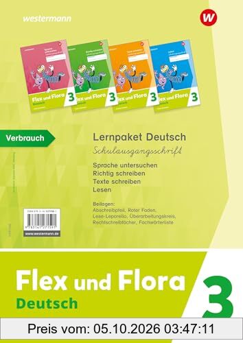 Flex und Flora - Ausgabe 2021: Lernpaket Deutsch 3 (Schulausgangsschrift) Verbrauchsmaterial