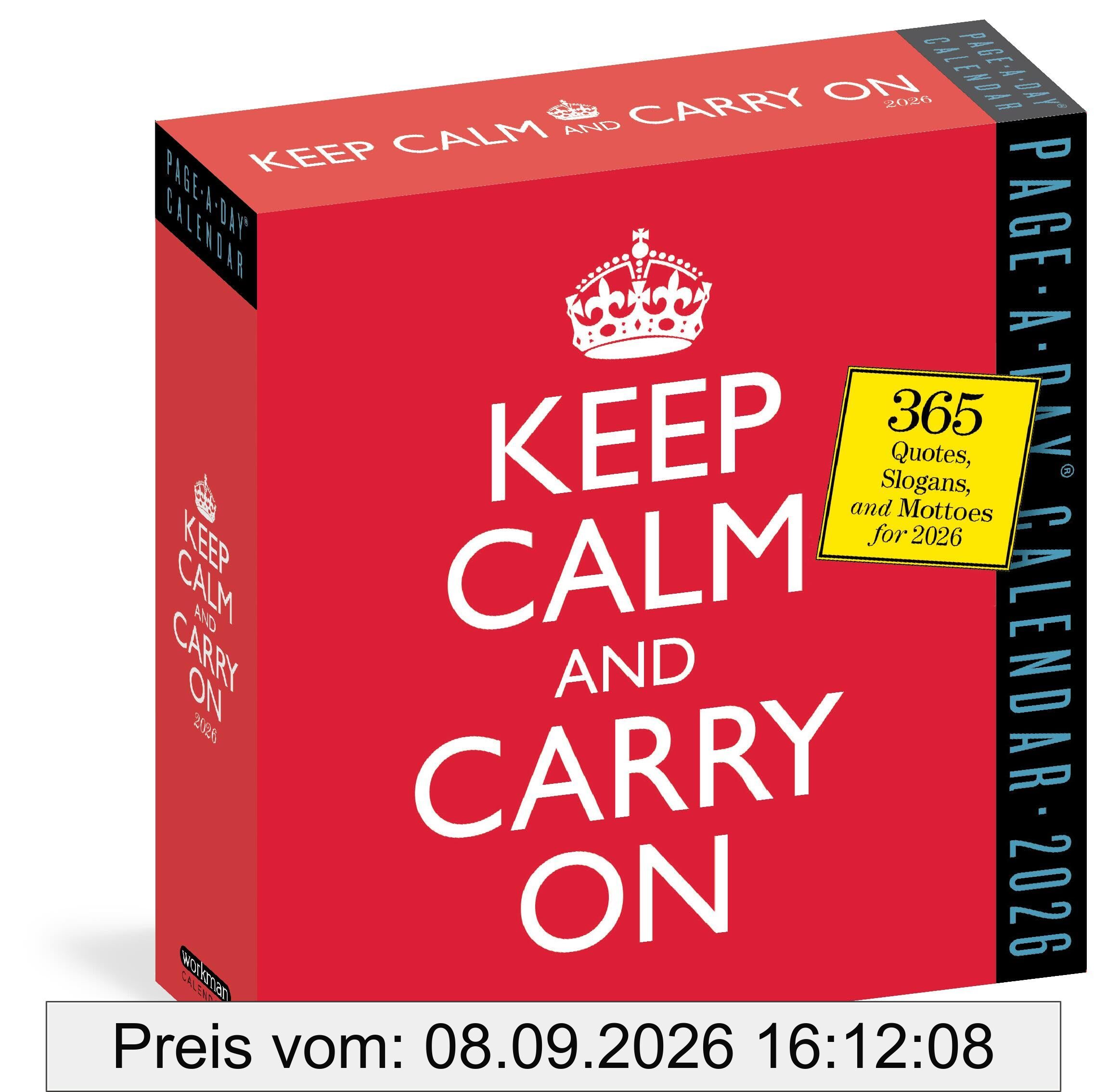 Keep Calm and Carry On Page-A-Day® Calendar 2026: 365 Quotes, Slogans, and Mottos for 2026