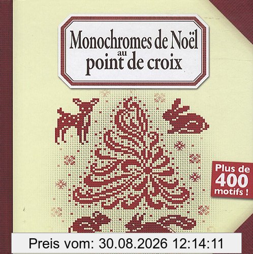 Monochromes de Noël au point de croix