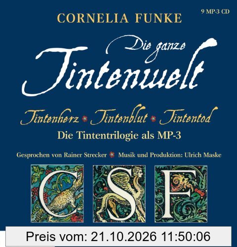 Tintenwelt - mp3-Ausgabe: Tintenherz, Tintenblut, Tintentod