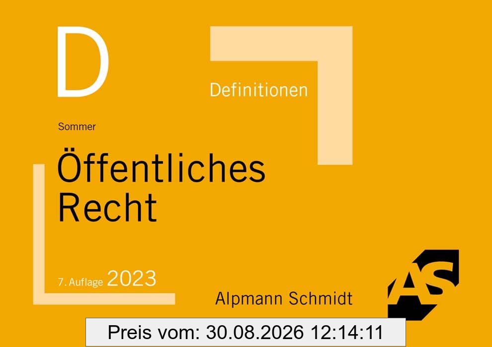 Definitionen Öffentliches Recht