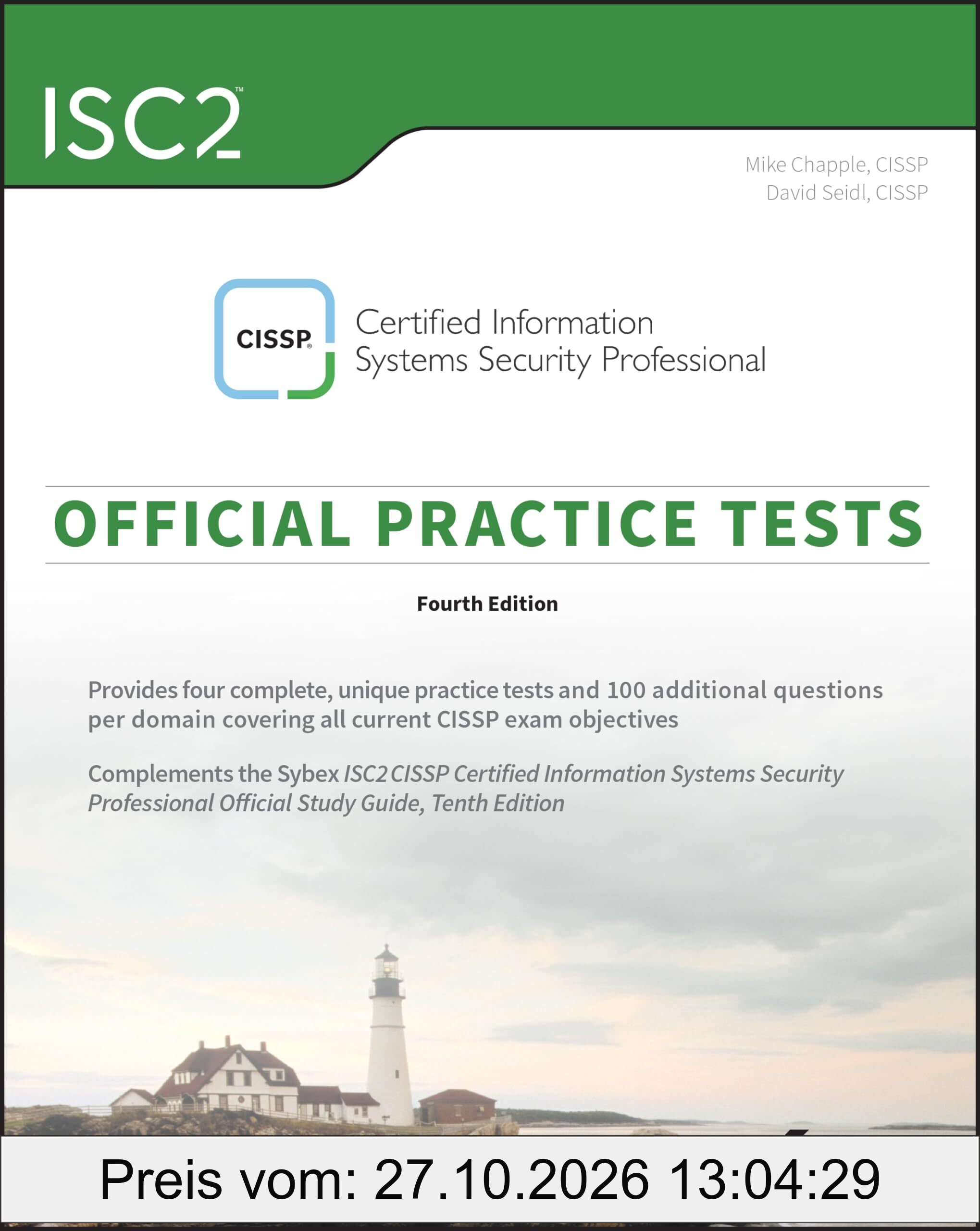 ISC2 CISSP Certified Information Systems Security Professional Official Practice Tests