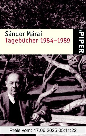 Binding : Taschenbuch, Label : Piper Taschenbuch, Publisher : Piper Taschenbuch, medium : Taschenbuch, numberOfPages : 160, publicationDate : 2002-01-01, authors : Sándor Márai, translators : Hans Skirecki, publishers : Siegfried Heinrichs, languages : german, ISBN : 3492231837