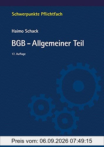 BGB-Allgemeiner Teil (Schwerpunkte Pflichtfach)