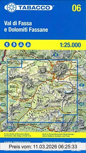unbekannt Val Di Fassa E Dolomiti Fassane 1, 25. 000