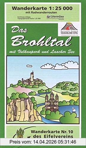 Eifelverein, Düren, Hauptgeschäftsstelle Brohltal, Wanderkarte Nr. 10 Des Eifelvereins (Karten Des Eifelvereins)