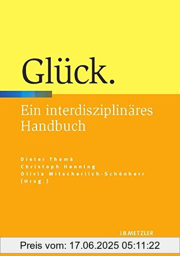 Binding : Gebundene Ausgabe, Edition : 2 Tabellen, Label : J.B. Metzler, Publisher : J.B. Metzler, medium : Gebundene Ausgabe, numberOfPages : 466, publicationDate : 2011-04-12, publishers : Dieter Thomä, Christoph Henning, Olivia Mitscherlich-Schönherr, languages : german, ISBN : 3476022854
