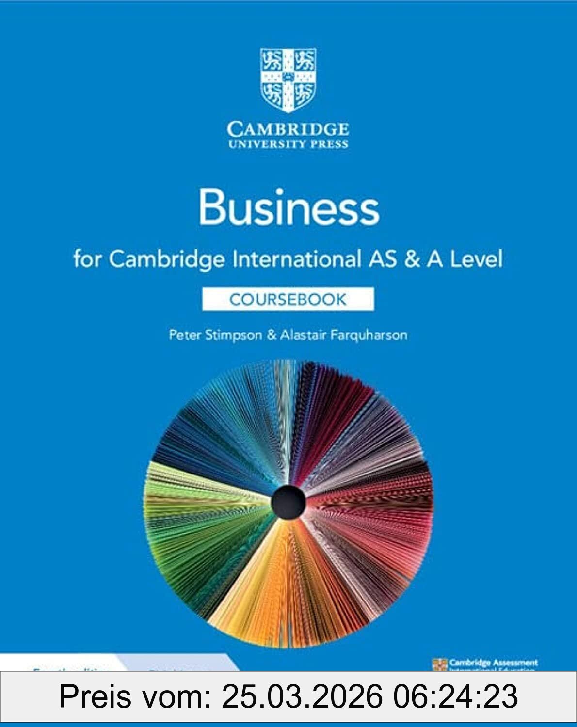 Peter Stimpson Cambridge International As & A Level Business Coursebook With Digital Access (2 Years)