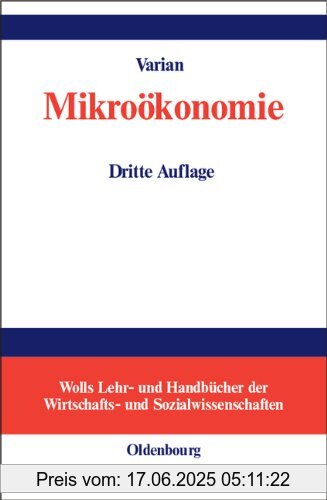 Binding : Gebundene Ausgabe, Edition : völlig überarbeitete und stark erweiterte Auflage, Label : Oldenbourg Wissenschaftsverlag, Publisher : Oldenbourg Wissenschaftsverlag, medium : Gebundene Ausgabe, numberOfPages : 560, publicationDate : 1994-04-13, authors : Varian, Hal R., translators : Michaela Kleber, Martin Weigert, languages : german, ISBN : 3486224832