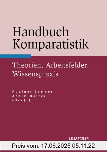Binding : Gebundene Ausgabe, Label : Metzler, J B, Publisher : Metzler, J B, medium : Gebundene Ausgabe, numberOfPages : 413, publicationDate : 2013-04-15, publishers : Rüdiger Zymner, Achim Hölter, languages : german, ISBN : 3476024318