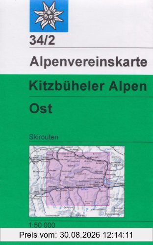 Kitzbüheler Alpen - Ost: Skirouten - Topographische Karte 1:50000