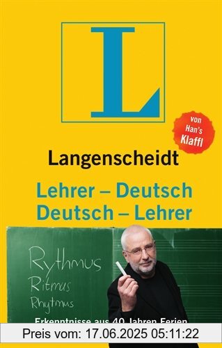 Binding : Gebundene Ausgabe, Label : Langenscheidt, Publisher : Langenscheidt, medium : Gebundene Ausgabe, numberOfPages : 128, publicationDate : 2012-08-06, releaseDate : 2012-08-06, authors : Han's Klaffl, languages : german, ISBN : 3468738560