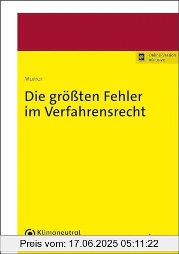 Binding : Taschenbuch, Edition : 1. Auflage. Online-Version inklusive., Label : NWB Verlag, Publisher : NWB Verlag, medium : Taschenbuch, numberOfPages : 176, publicationDate : 2023-12-08, authors : Murrer, Georg Junior, ISBN : 348268541X