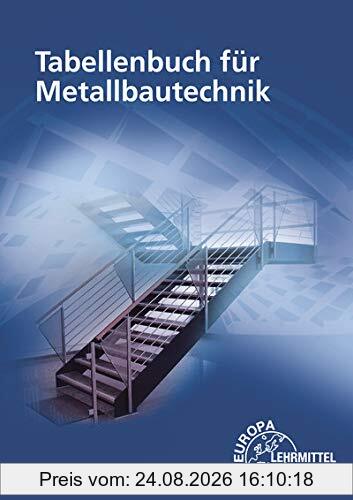 Tabellenbuch für Metallbautechnik