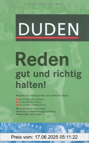 Binding : Gebundene Ausgabe, Edition : 3., neu bearb. und erg. A., Label : Bibliographisches Institut, Mannheim, Publisher : Bibliographisches Institut, Mannheim, medium : Gebundene Ausgabe, numberOfPages : 718, publicationDate : 2004-08-20, publishers : Huth, Siegfried A., Dudenredaktion, languages : german, ISBN : 341104683X