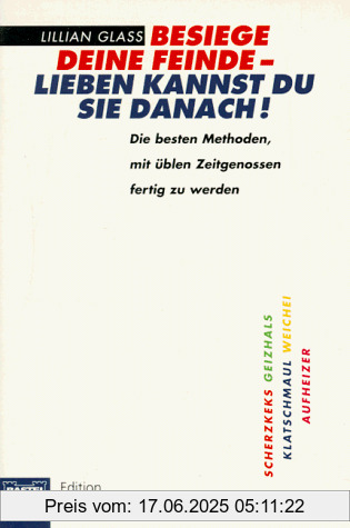 Binding : Taschenbuch, Label : Bastei Lübbe, Publisher : Bastei Lübbe, Format : Restexemplar, medium : Taschenbuch, publicationDate : 1998-01-01, authors : Lillian Glass, languages : german, ISBN : 3404663624