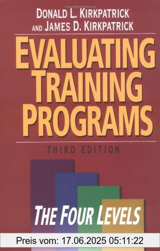 Binding : Gebundene Ausgabe, Edition : 3rd ed., Label : Mcgraw-Hill Professional, Publisher : Mcgraw-Hill Professional, NumberOfItems : 1, medium : Gebundene Ausgabe, numberOfPages : 288, publicationDate : 2006-03-01, authors : Kirkpatrick, Donald L., Kirkpatrick, James D., languages : english, ISBN : 1576753484