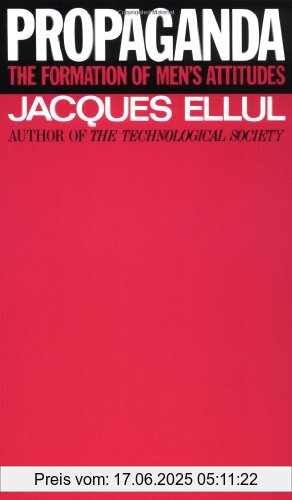 Binding : Taschenbuch, Label : Vintage, Publisher : Vintage, NumberOfItems : 1, medium : Taschenbuch, numberOfPages : 352, publicationDate : 1973-01-12, releaseDate : 1973-01-12, authors : Jacques Ellul, languages : english, ISBN : 0394718747