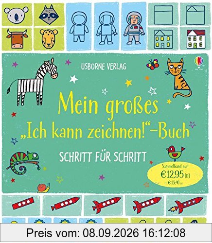 Mein großes Ich kann zeichnen!-Buch: Schritt für Schritt