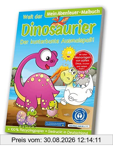 Malbuch Blauer Engel: Dinosaurier