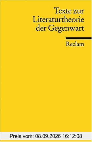 Texte zur Literaturtheorie der Gegenwart