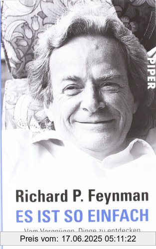 Binding : Taschenbuch, Edition : 7., Aufl., Label : Piper Taschenbuch, Publisher : Piper Taschenbuch, medium : Taschenbuch, numberOfPages : 288, publicationDate : 2003-03-01, authors : Feynman, Richard P., translators : Inge Leipold, languages : german, ISBN : 3492237738