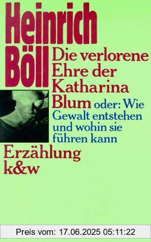 Binding : Gebundene Ausgabe, Edition : 1. Aufl., Label : Kiepenheuer & Witsch, Publisher : Kiepenheuer & Witsch, NumberOfItems : 1, medium : Gebundene Ausgabe, numberOfPages : 188, publicationDate : 1974-01-01, authors : Heinrich Böll, languages : german, ISBN : 3462010336
