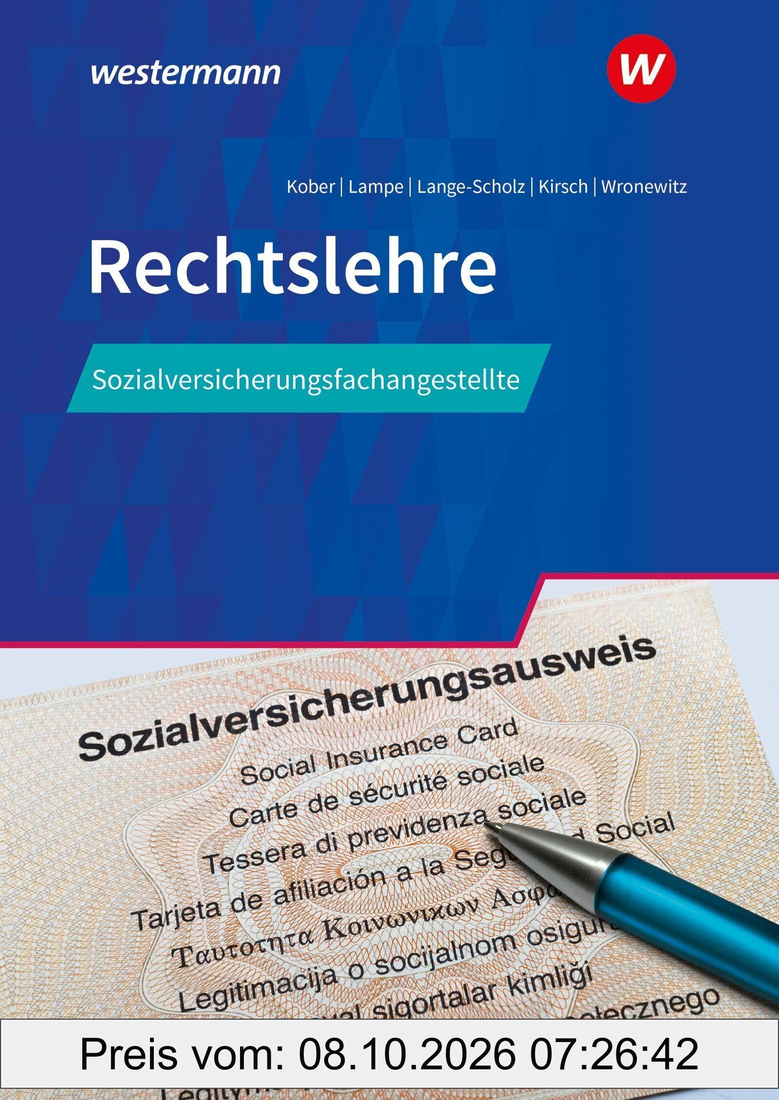Rechtslehre für Sozialversicherungsfachangestellte. Schulbuch
